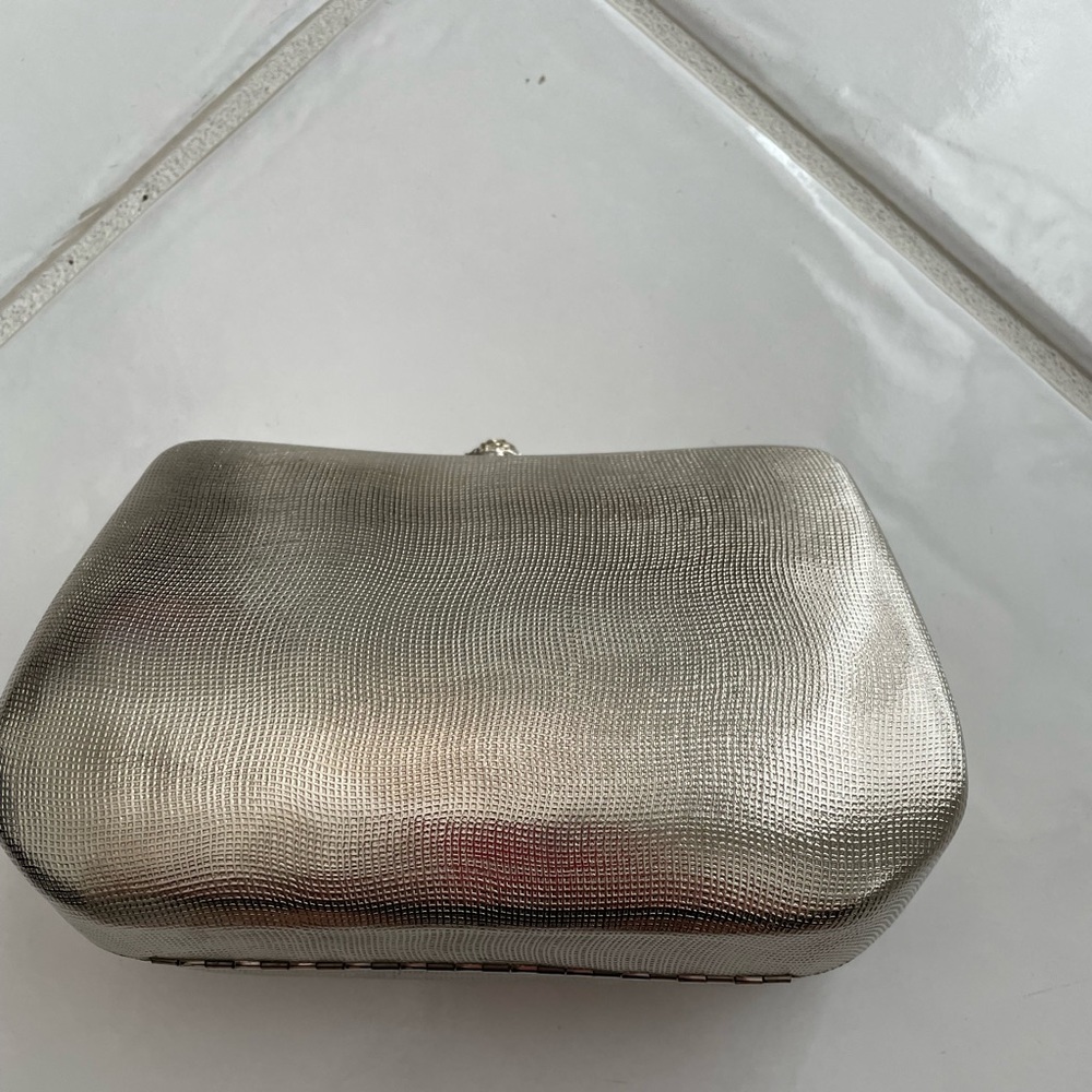 Silver Metallic Evening Bag